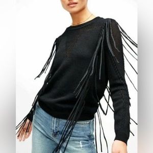 7 for all mankind fancy Fringe sweater.